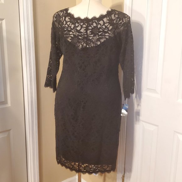 Black Lace Bodycon Dress - Picture 3 of 12